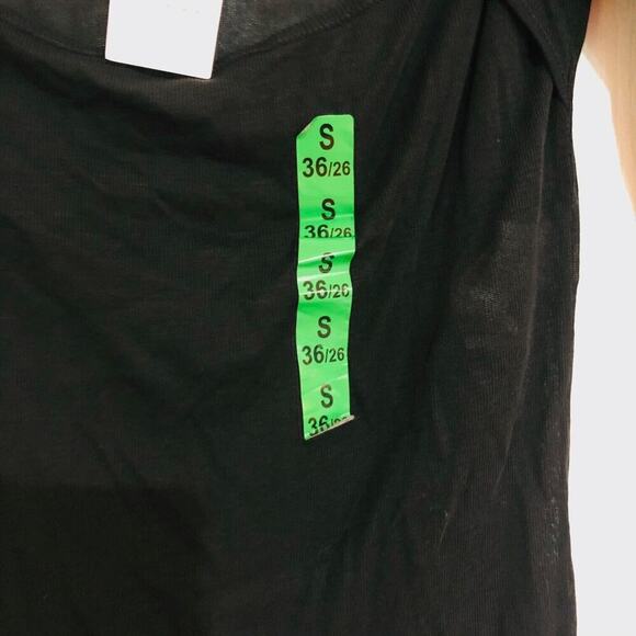 ZARA Women's Top Knit Cut Out Half‎ Sleeve Round Neck Black Size Small NWT - Picture 5 of 11